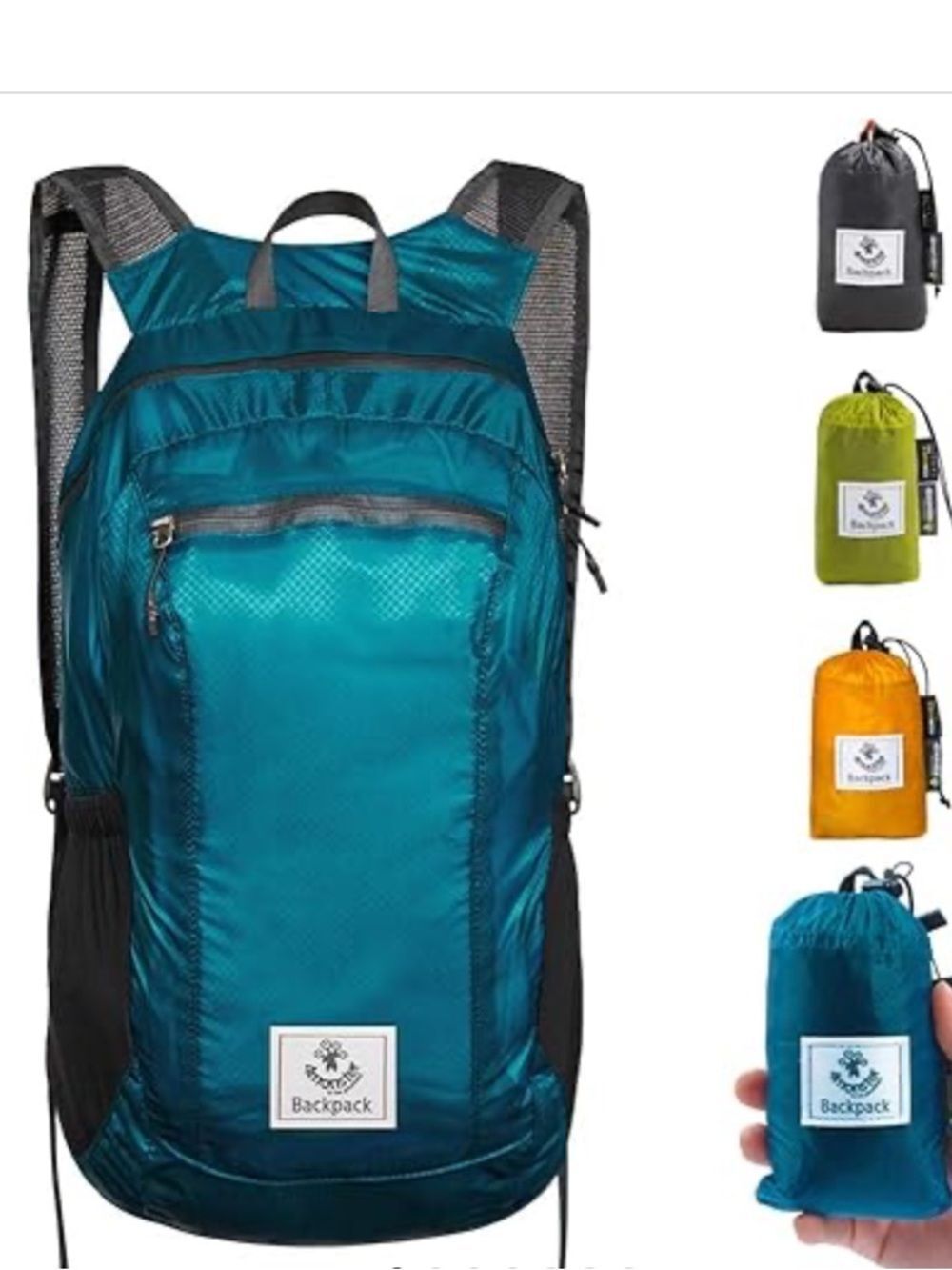 4Monster Hiking Lightweight Travel Backpack 24L, turquoise shade, NWT